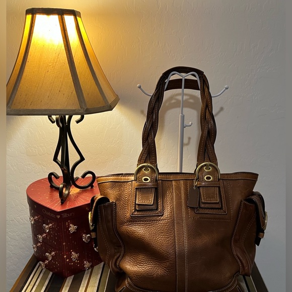 Coach 2006 Soho Mia Ivory Brown Leather Shoulder Tote Handbag Purse #10049 - Picture 13 of 16